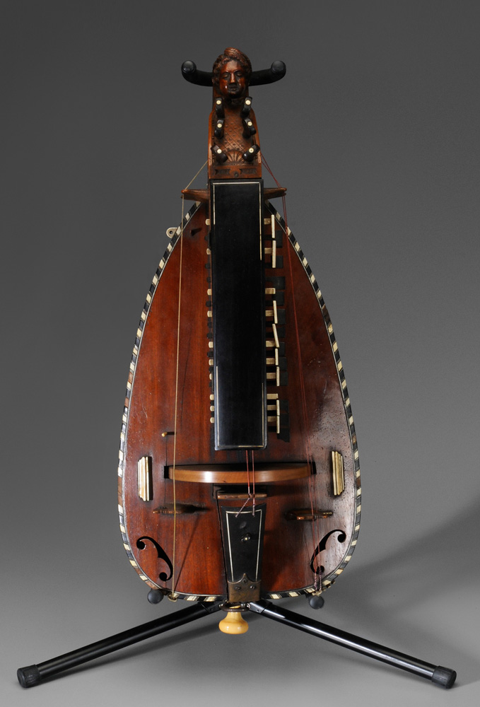 Appraisal: Louis XV Carved and Inlaid Fruitwood Hurdy-Gurdy French th century