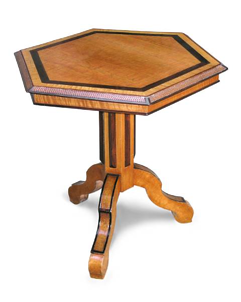 Appraisal: An Italian Neoclassical inlaid lemonwood gueridon Sicily mid th century