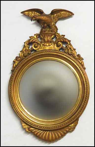 Appraisal: FEDERAL STYLE GILTWOOD CONVEX MIRROR '' x '' Condition No