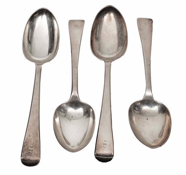 Appraisal: A SET OF FOUR VICTORIAN SILVER TABLE SPOONS OF OLD