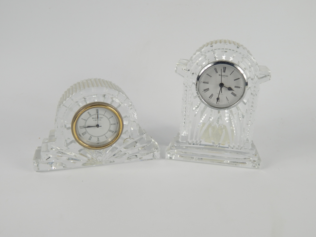 Appraisal: A Waterford cut glass mantel clock for Danbury Mint and