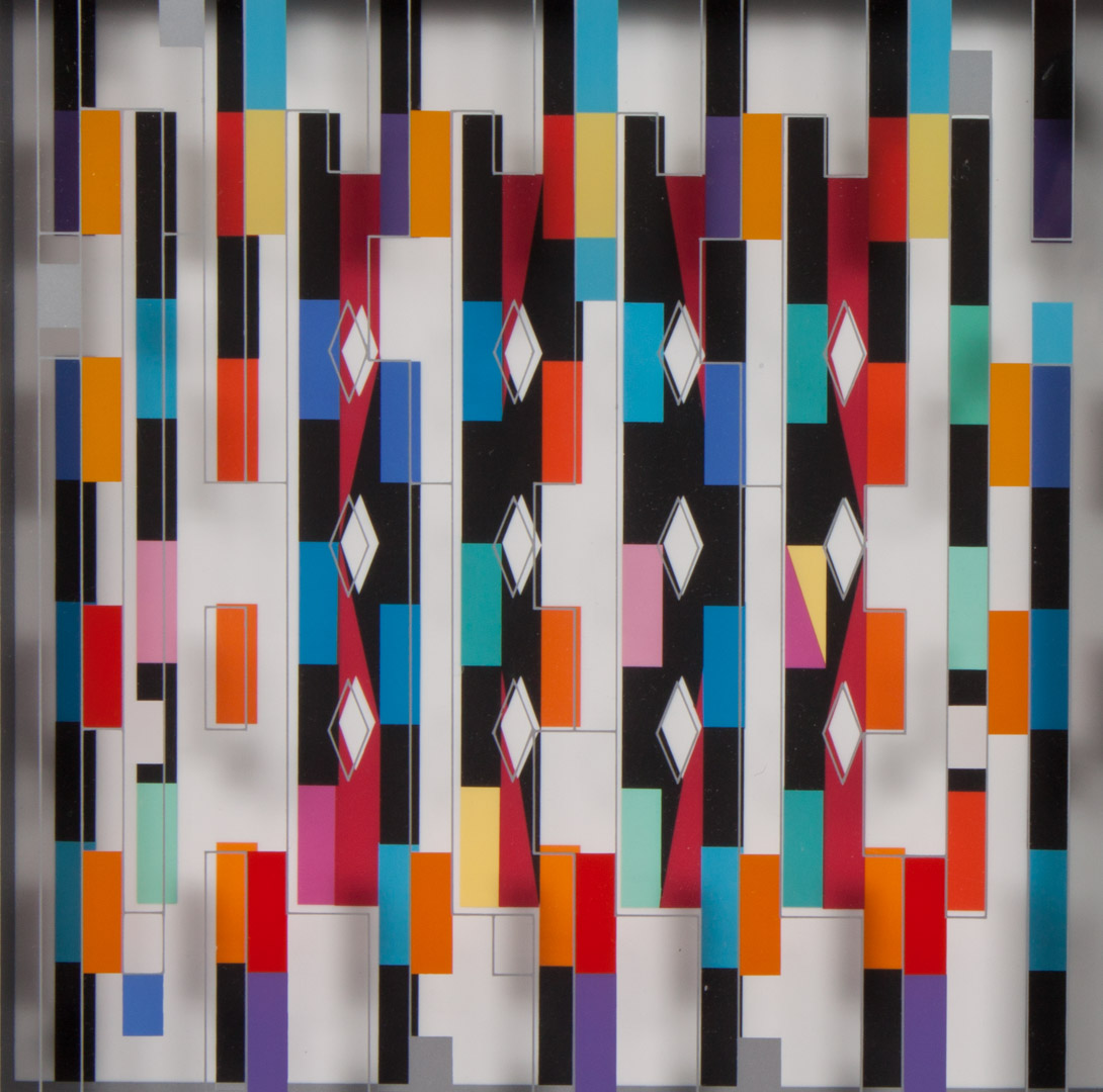 Appraisal: Yaacov Agam Op Art Agamograph color screenprint Israeli b Double