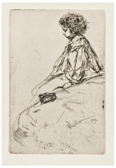 Appraisal: James A M Whistler - Bibi Lalouette K Etching and