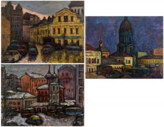 Appraisal: A GROUP OF THREE PAINTINGS BY VERA IPPOLITOVNA ARALOVA-PATTERSON RUSSIAN