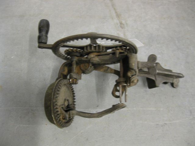 Appraisal: Victorian Mechanical Apple Peeler by Reading table clamp mount