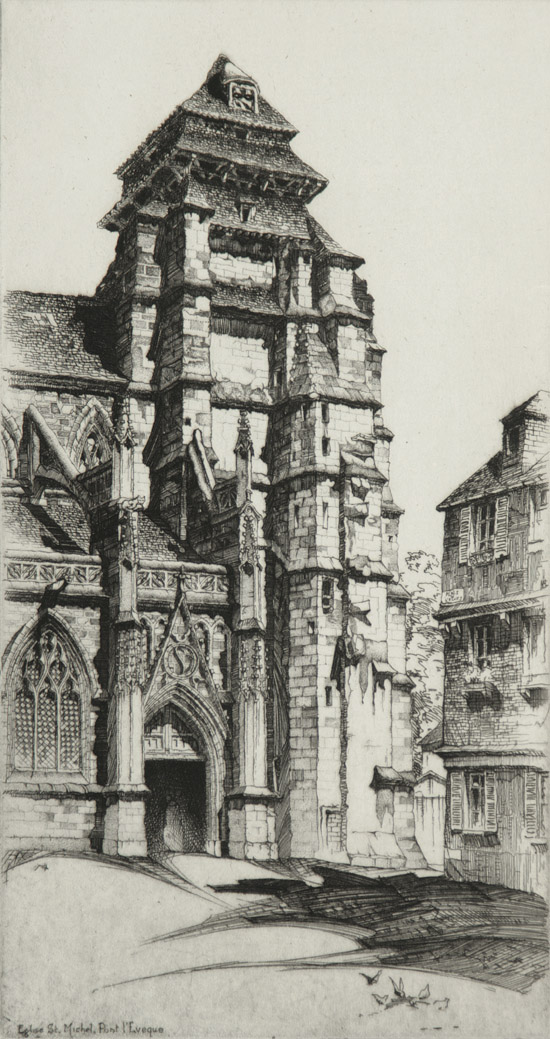 Appraisal: John Taylor Arms American - Elizabethan Street Scene and Eglise