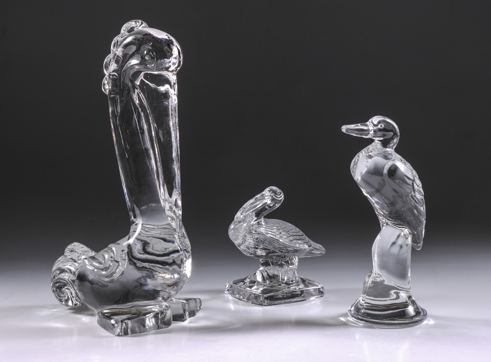 Appraisal: PADEN CITY FOSTORIA DUNCAN CRYSTAL BIRDS pieces total to include