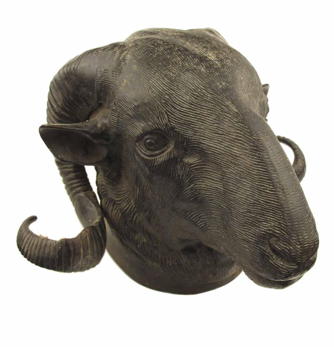 Appraisal: A bronze ram s head