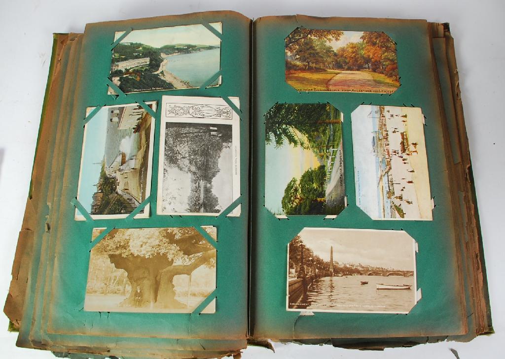 Appraisal: EARLY TWENTIETH CENTURY POSTCARD ALBUM containing approx cards mainly topographical