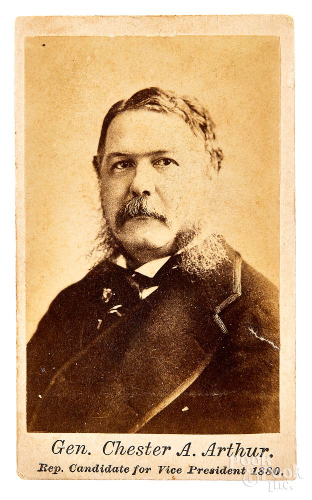 Appraisal: Chester Alan Arthur CDV campaign photograph Chester Alan Arthur campaign