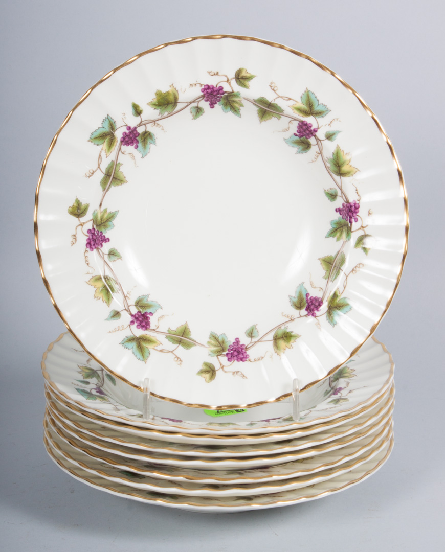 Appraisal: Eight Royal Worcester china salad bowls in the Bacchanal pattern