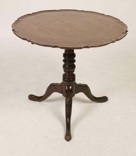 Appraisal: A GEORGE III MAHOGANY TIP-TOP OCCASIONAL TABLE the top with