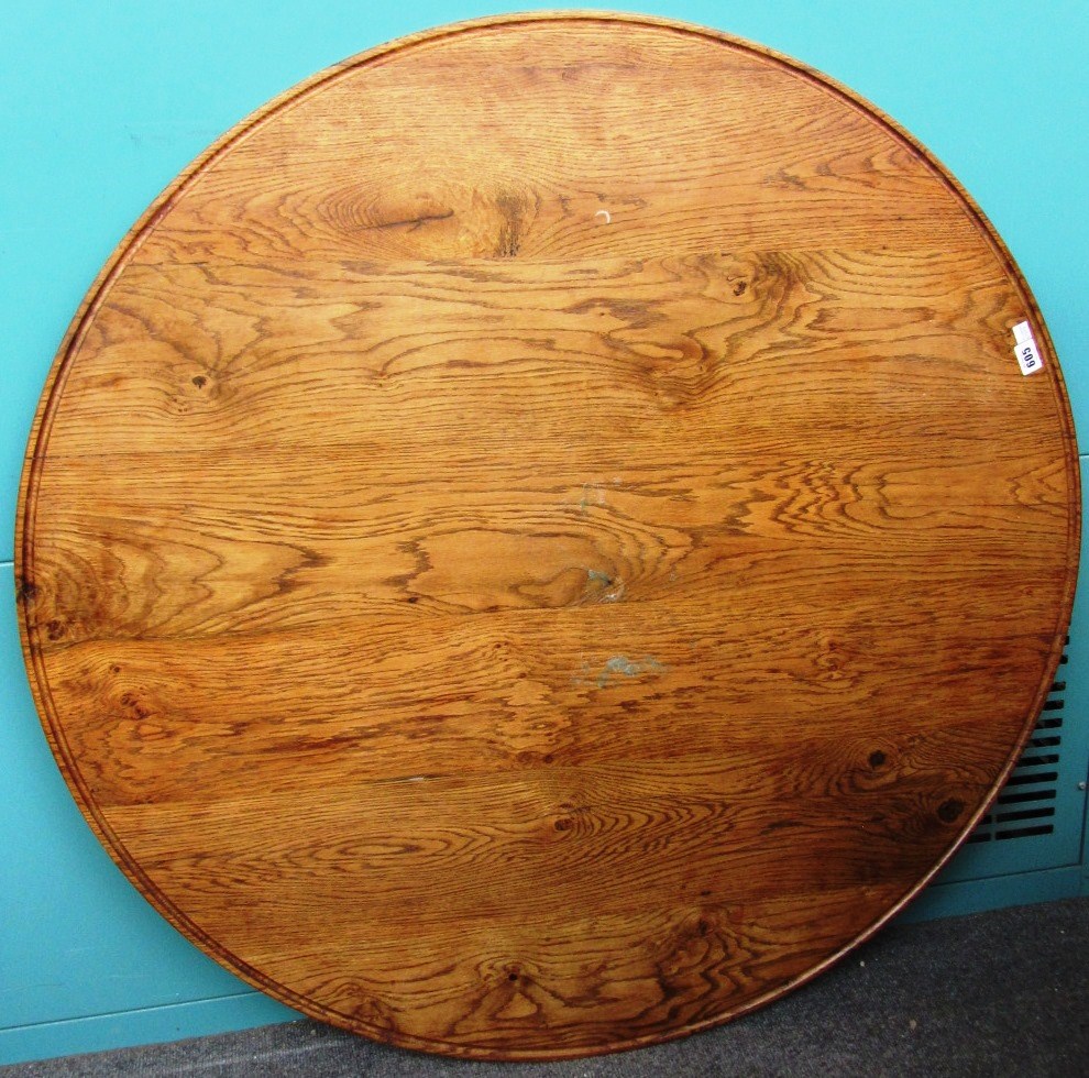 Appraisal: A large th century circular oak Lazy Susan cm wide