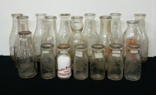 Appraisal: Dairy bottles Dairy- clear quarts full and half pints from