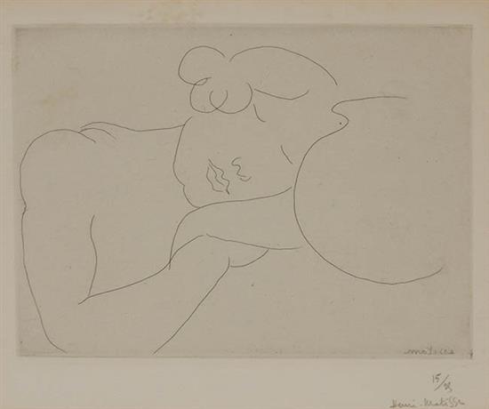 Appraisal: Henri Matisse French - Jeune Femme Dormant Pres d'un Bocal