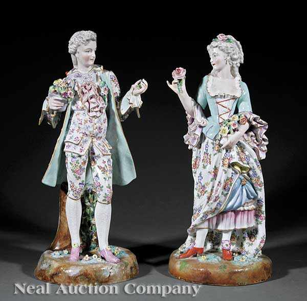 Appraisal: A Pair of German Porcelain Figures probably early th c