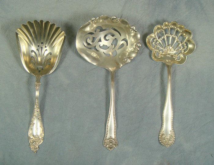 Appraisal: ornate sterling silver bonbon spoons l TO Estimate -