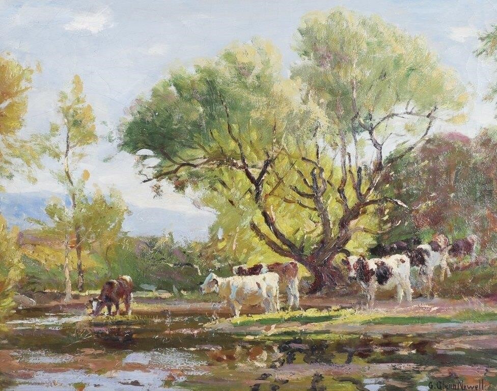 Appraisal: Oil on canvas painting by George Glenn Newell American -