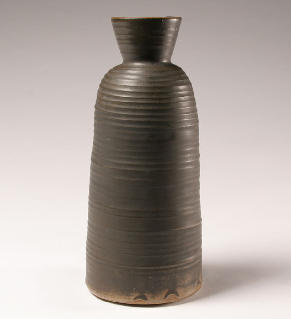 Appraisal: Gordon Martz hand thrown vase with dark glaze Incised signature