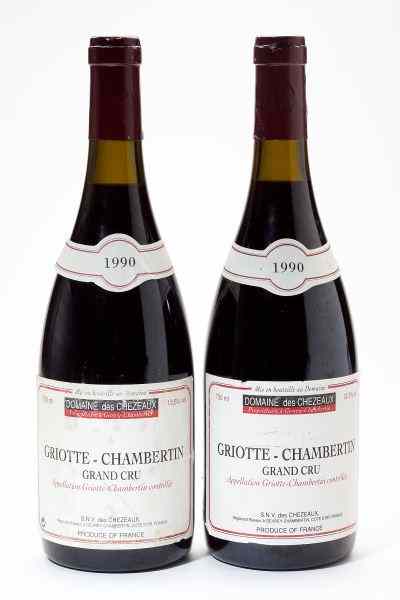 Appraisal: Griotte-ChambertinChezeaux bottles - cm lbslAcquired from the climate-controlled storage of