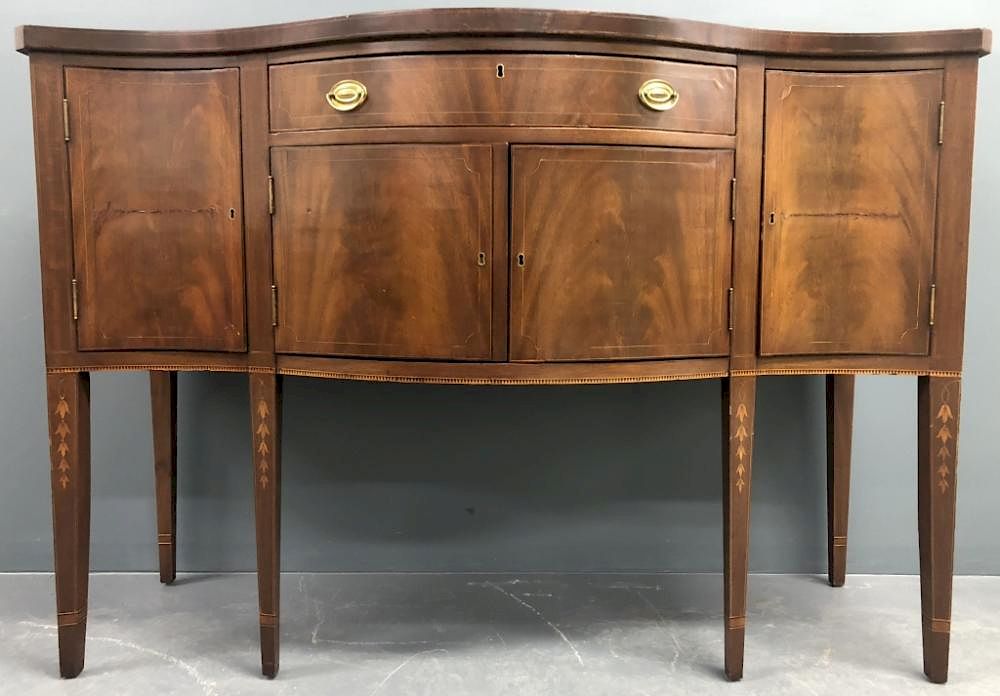 Appraisal: Baltimore Hepplewhite Style Mahogany Sideboard Baltimore Hepplewhite style mahogany sideboard