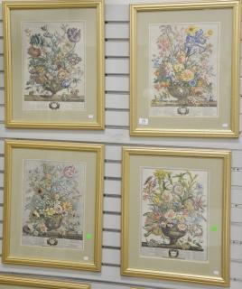 Appraisal: Set of twelve months colored lithographs after Henry Fletcher and