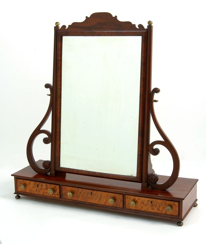 Appraisal: IMPORTANT FEDERAL SHERATON DRESSING MIRROR Boston Circa - Attributed to