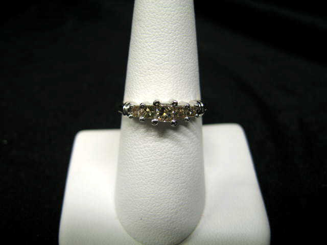 Appraisal: Diamond Stone Ring Princess cut diamonds totaling carat k white