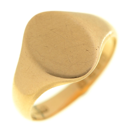 Appraisal: An ct gold signet ring Chester g size L More