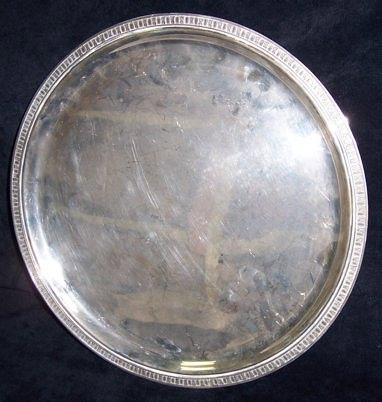 Appraisal: A modern Swedish circular tray with presentation inscription verso cm