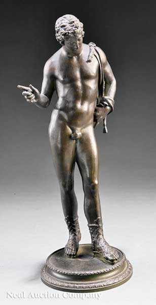 Appraisal: An Antique Italian Bronze of Narcissus after the antique a