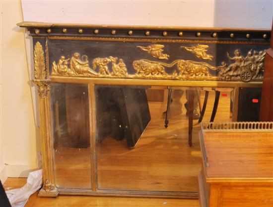 Appraisal: A th century French Empire style over mantel mirror The