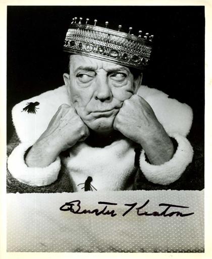 Appraisal: piece Photograph Signed Keaton Buster Ca Silver print x inches