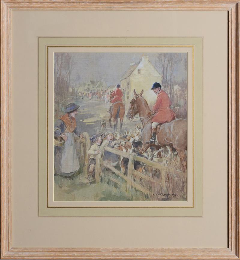 Appraisal: GEORGE DENHOLM ARMOUR - GOING TO THE MEET Watercolor and