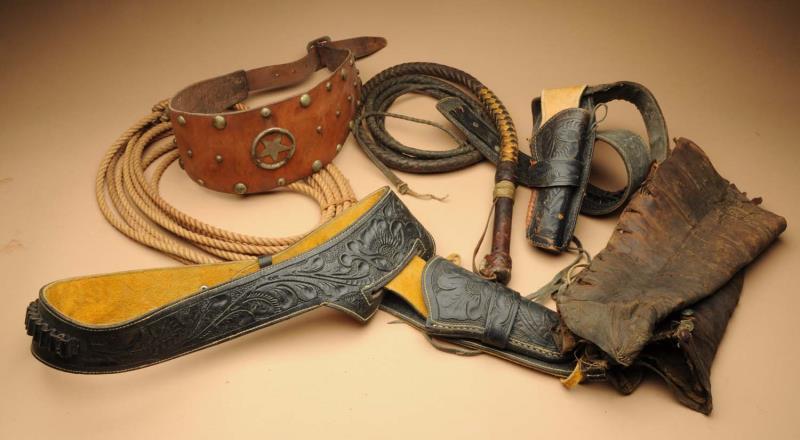 Appraisal: Lot of Assorted Cowboy Items Lot consists of three pistol