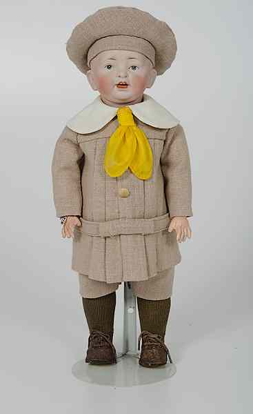 Appraisal: Hertel Schwab Bisque Boy Doll German ca a bisque head