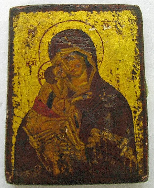 Appraisal: th century Russian Icon oil and gold leaf on panel