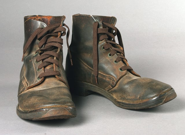 Appraisal: pair of WWI Field Shoes M size E contract marks