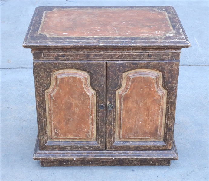 Appraisal: Old wood cabinet as-is condition measuring x x approx Provenance