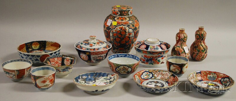 Appraisal: Twelve Pieces of Assorted Imari Porcelain Tableware and a Pair