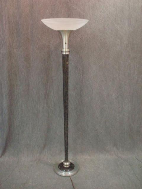 Appraisal: Possibly James Mont Midcentury Pole Lamp and Shade From a