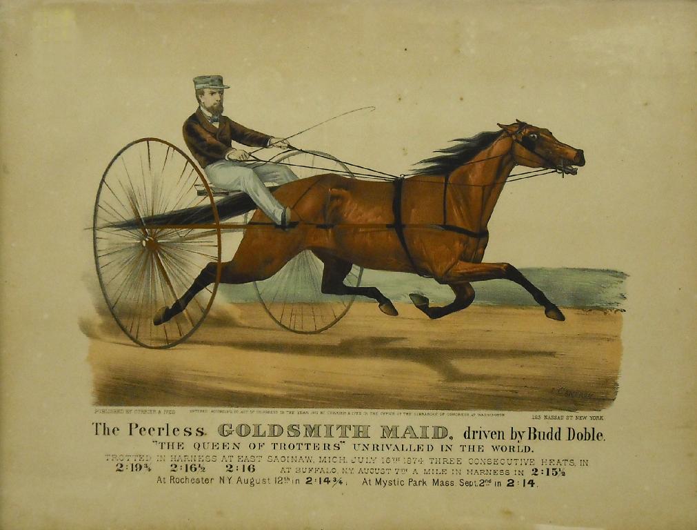 Appraisal: Pbl Currier Ives - 'The Peerless GOLDSMITH MAID driven by