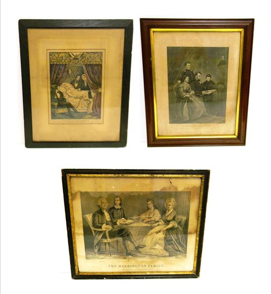 Appraisal: Three mid- th C American lithographs on paper all presidential