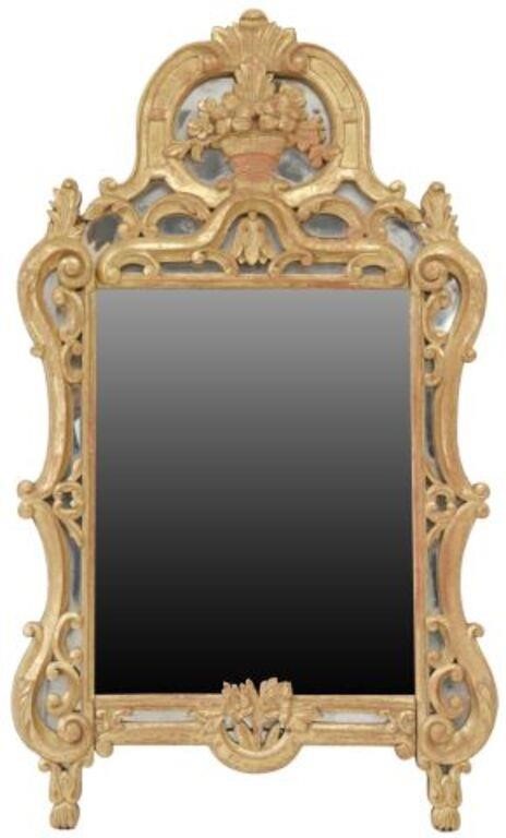 Appraisal: French Regence style giltwood wall mirror early th c having