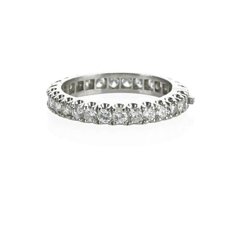 Appraisal: J E CALDWELL HINGED DIAMOND ETERNITY BAND RBC diamonds approx