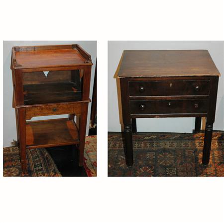 Appraisal: Two Mahogany Bedside Tables Estimate -