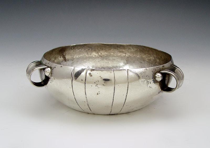 Appraisal: WILLIAM SPRATLING MEXICAN SILVER BOWL CA - Hammered silver bowl