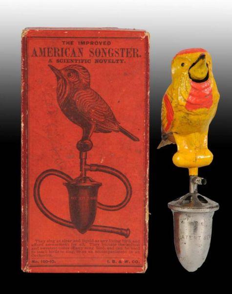 Appraisal: Secor American Songster Bird Toy in OB Description Patented Includes