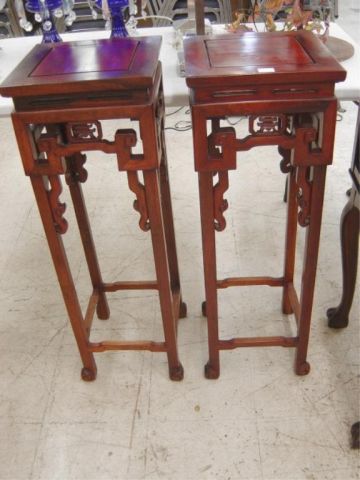 Appraisal: PR ORIENTAL STYLE PLANT STANDS