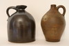 Appraisal: JUGS - Two stoneware jugs - two quart ovoid with